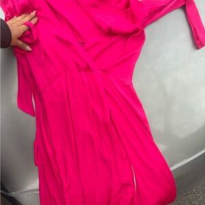Bardot Fuchsia Long Sleeve Dress